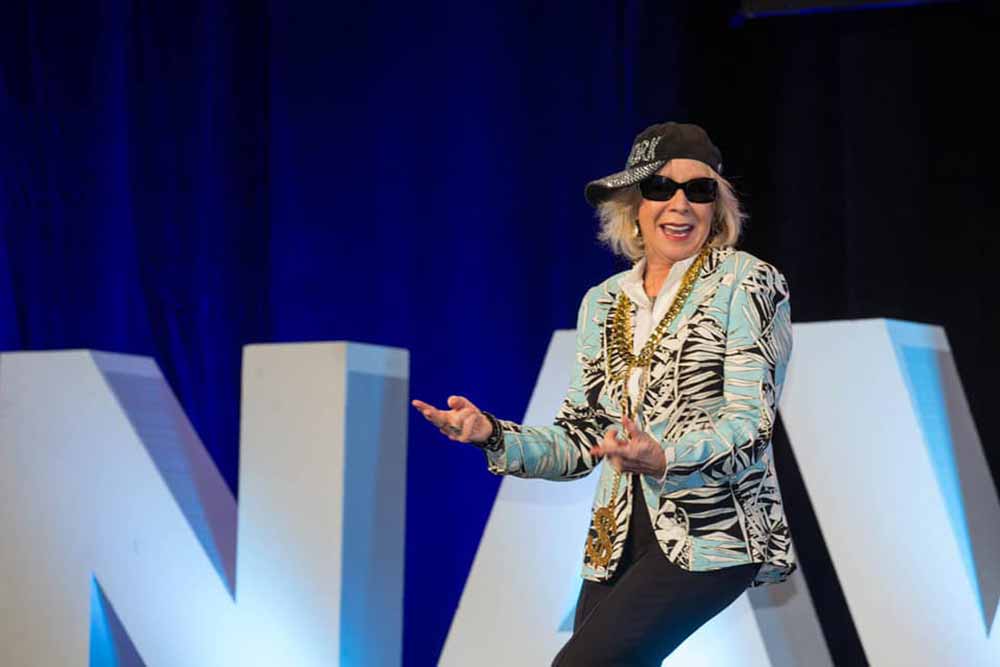 Motivational Speaker Linda Larsen as LL Cool Mom in Shades