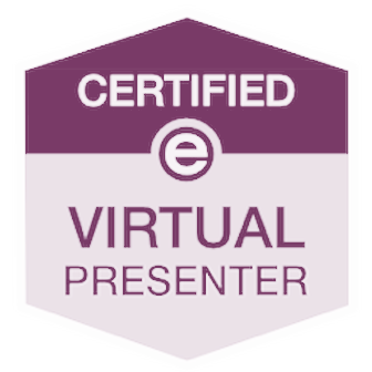 Certified Virtual Presenter Back for Purple Background