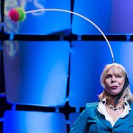 Motivational Speaker Linda Larsen with Her Swivel Ball